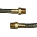Hose, High Heat Resistant, PTFE, 12′ Long, Swaged 3/8″ Male NPT Fittings on Both Ends