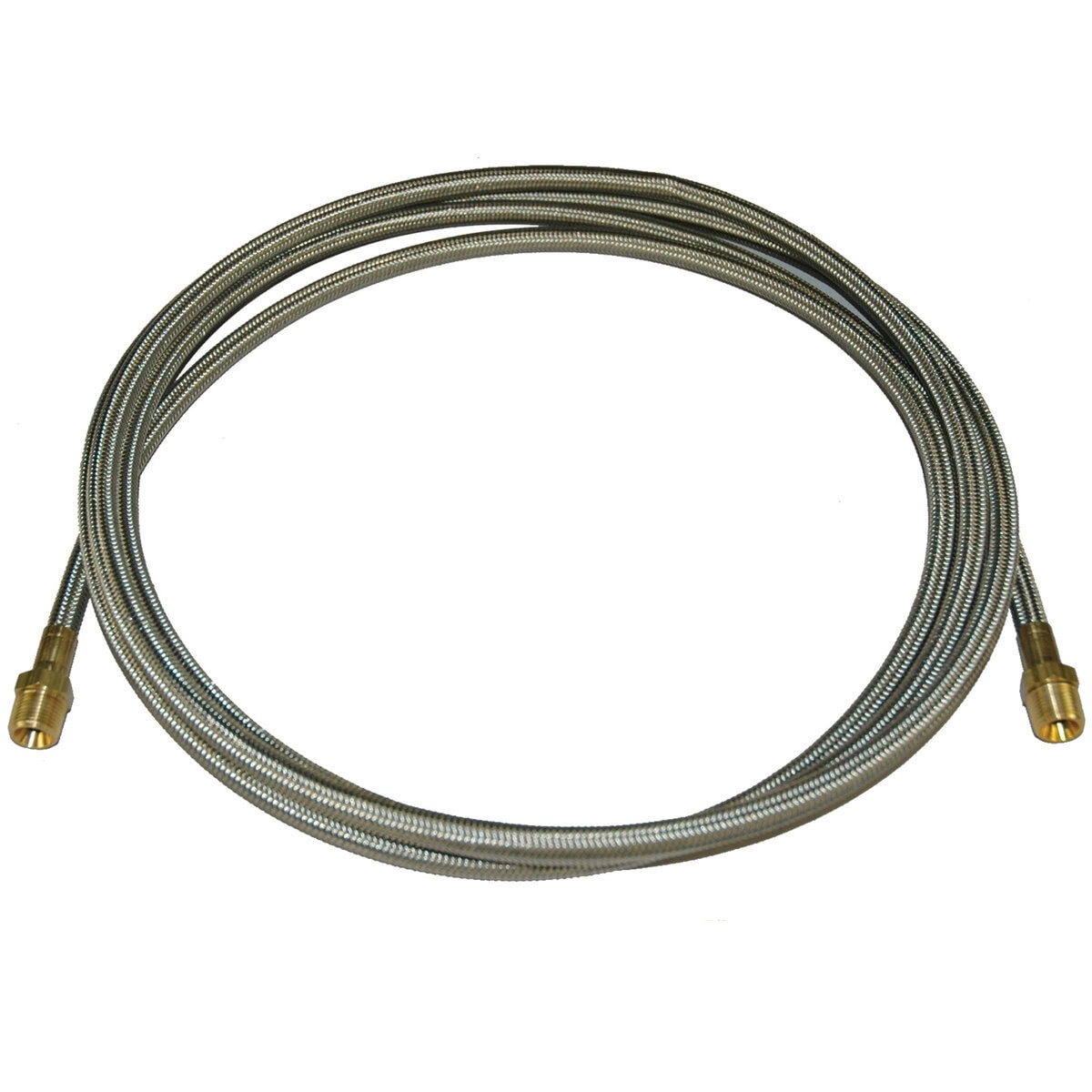 Hose, High Heat Resistant, PTFE, 12' Long, Swaged 3/8" Male NPT Fittings on Both Ends - Image 2