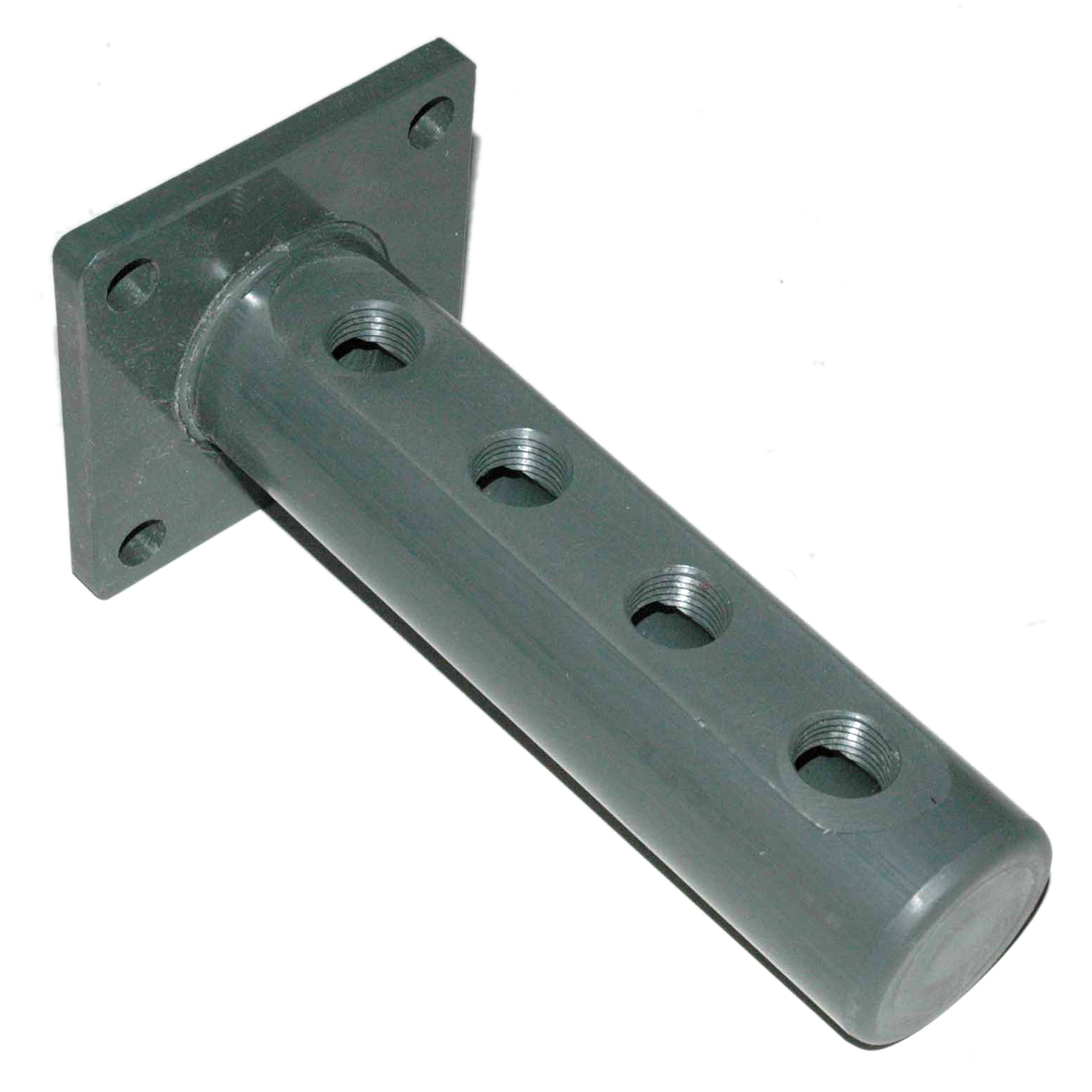 PVC Manifold with Flange, for Lime Buster II and III, 4 Ports - 1/2" NPT - Image 1