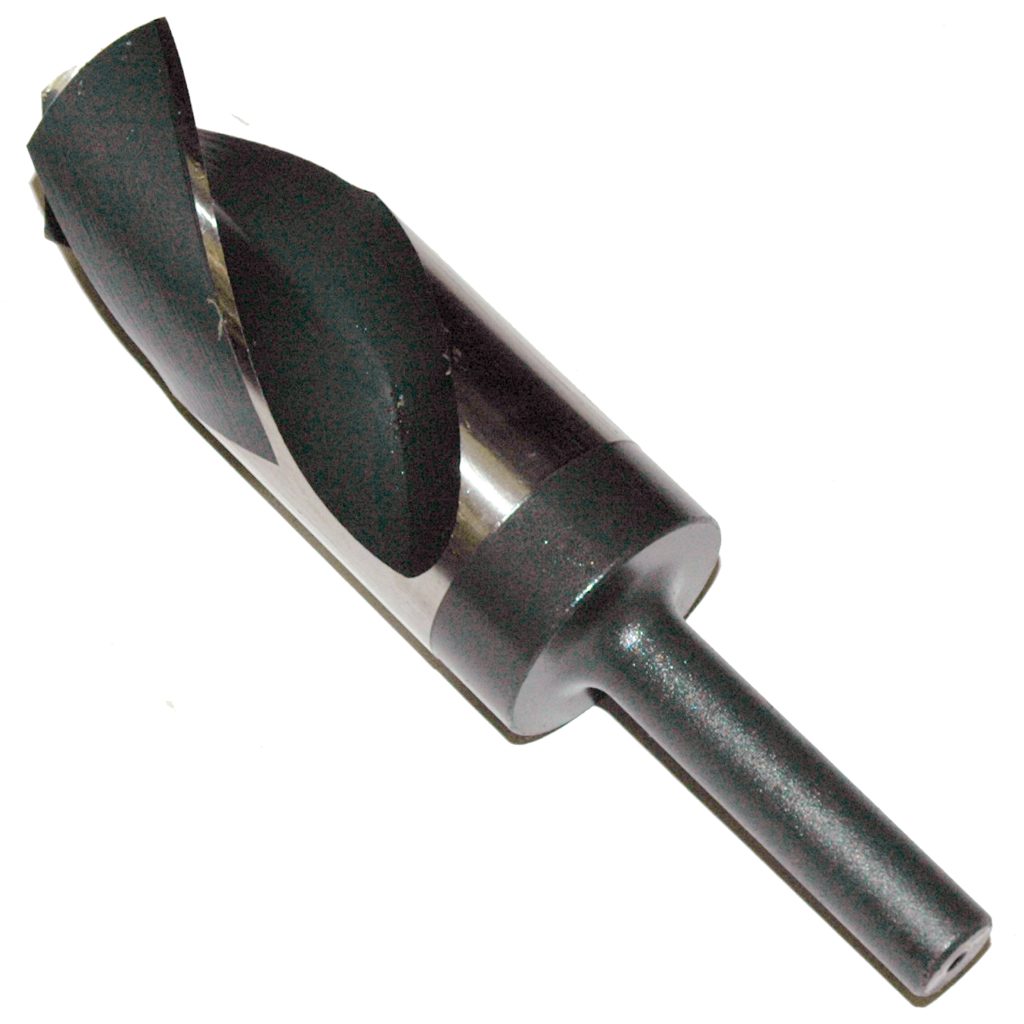Drill Bit, Right Hand Spiral, Reduced Shank (HSS), 1-13/32" Bore Size, 1/2" Diameter Shank