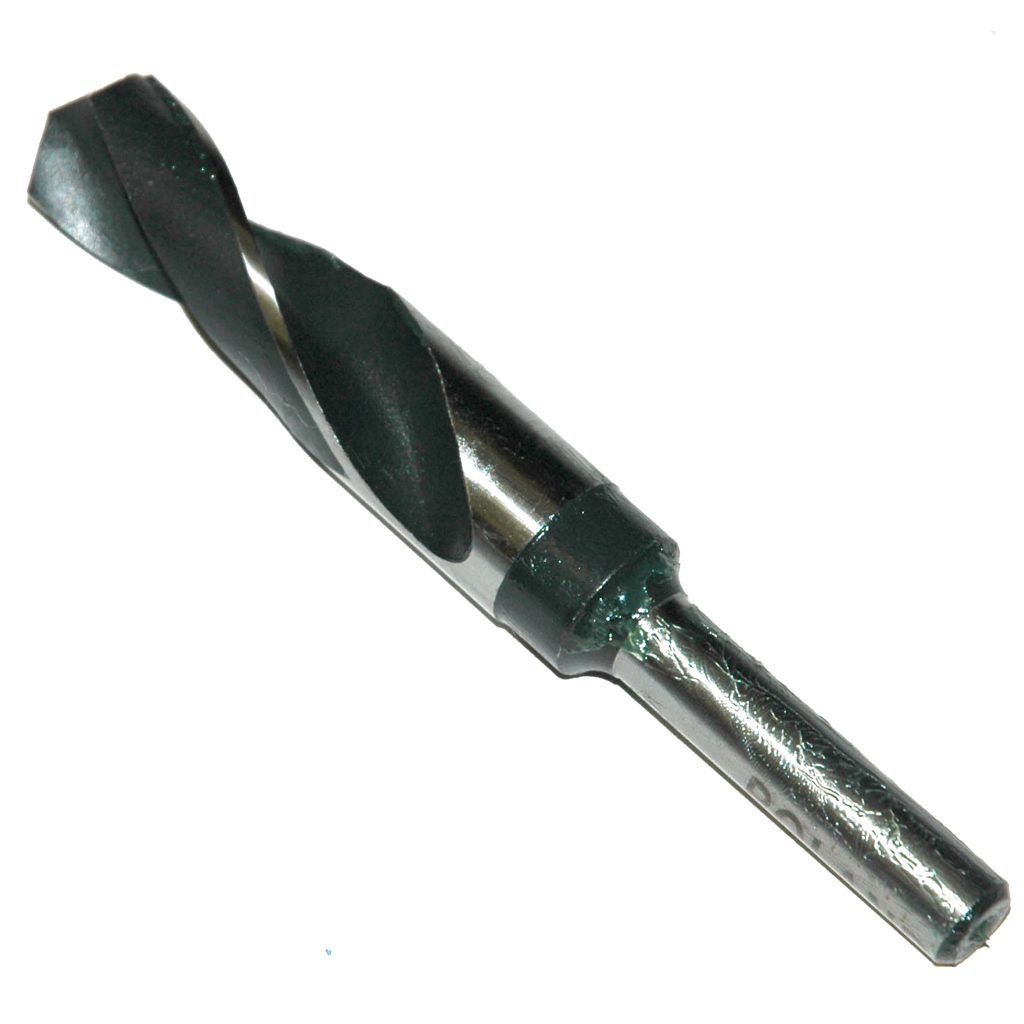 Drill Bit, Right Hand Spiral, Reduced Shank (HSS), 7/8" Bore Size, 1/2" Diameter Shank