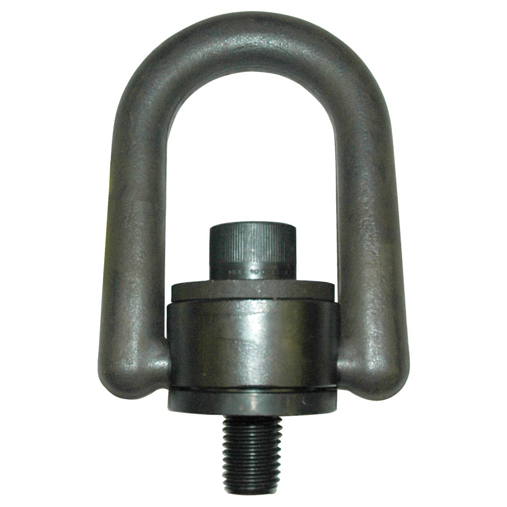Hoist Ring, Standard Size, Rated Load: 10000 lb. 1"-8 Thread Size, 1.45" Thread Length