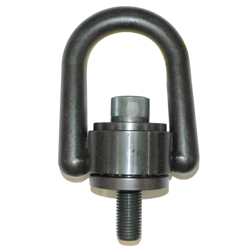 Hoist Ring, Standard Size, Rated Load: 15000 lb. 1-1/4"-7 Thread Size, 2.63" Thread Length