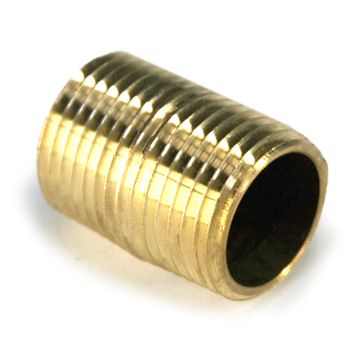 Pipe Nipple, 1/2" NPT, Close, Brass - Image 2