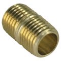 Pipe Nipple, 1/4" NPT, Close, Brass - Image 1