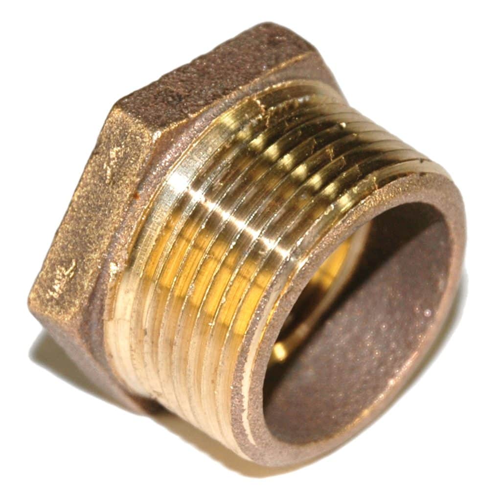 Bushing, Hex, 1-1/4" x 1" NPT, Bronze