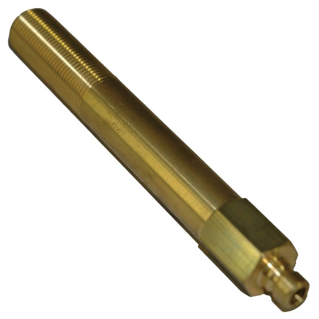 Plug, Water Extension, 200 Series, 1/4" Passage, 5-1/2" Length, 3/8" NPT, Brass