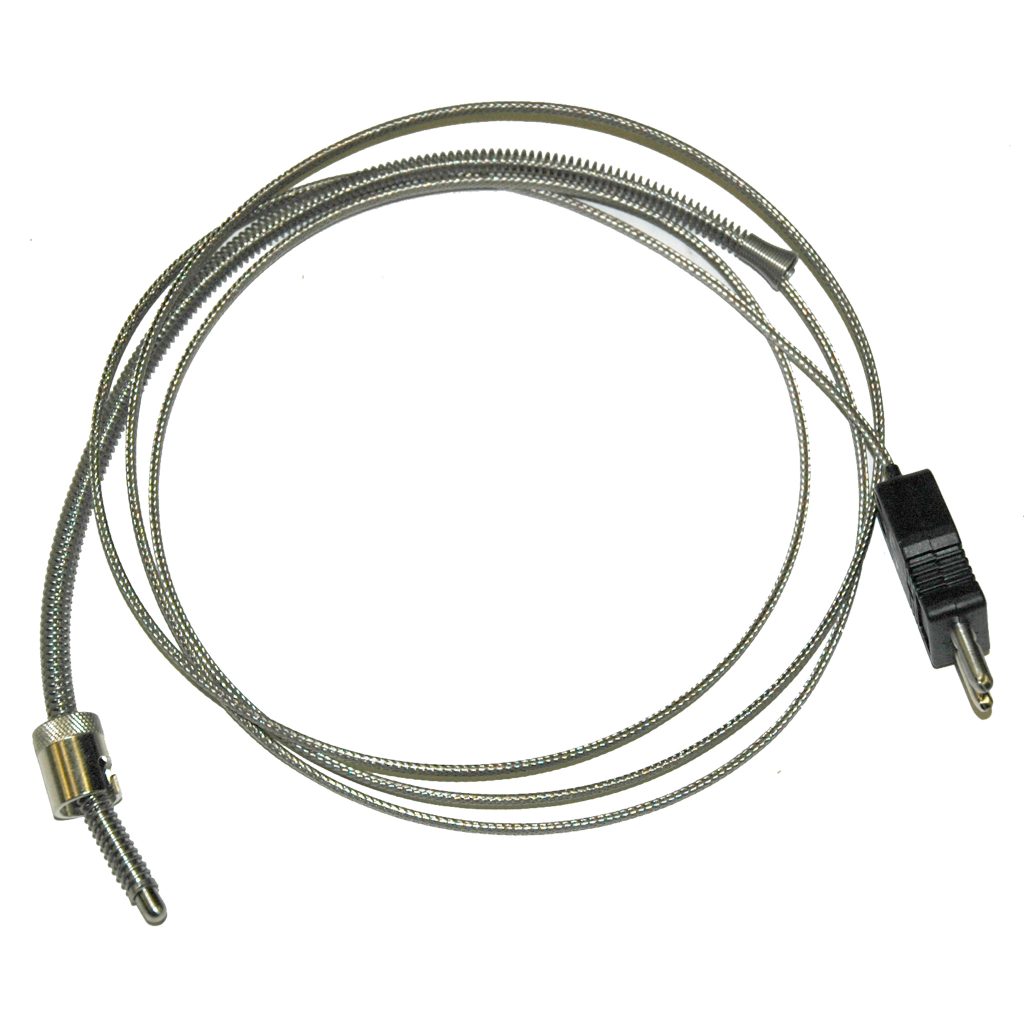 Thermocouple, Variable Depth, 1"-12", Type J, 72" SS Leads, Standard Plug & Clamp