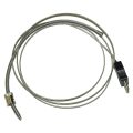 Thermocouple, Variable Depth, 1″-12″, Type J, 72″ SS Leads, Standard Plug & Clamp