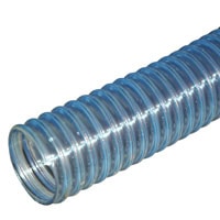 Loader Hose, 3" ID, Static Wire, Clear Wall, Helix Reinforced Food Grade PVC & Seamless Smooth Bore