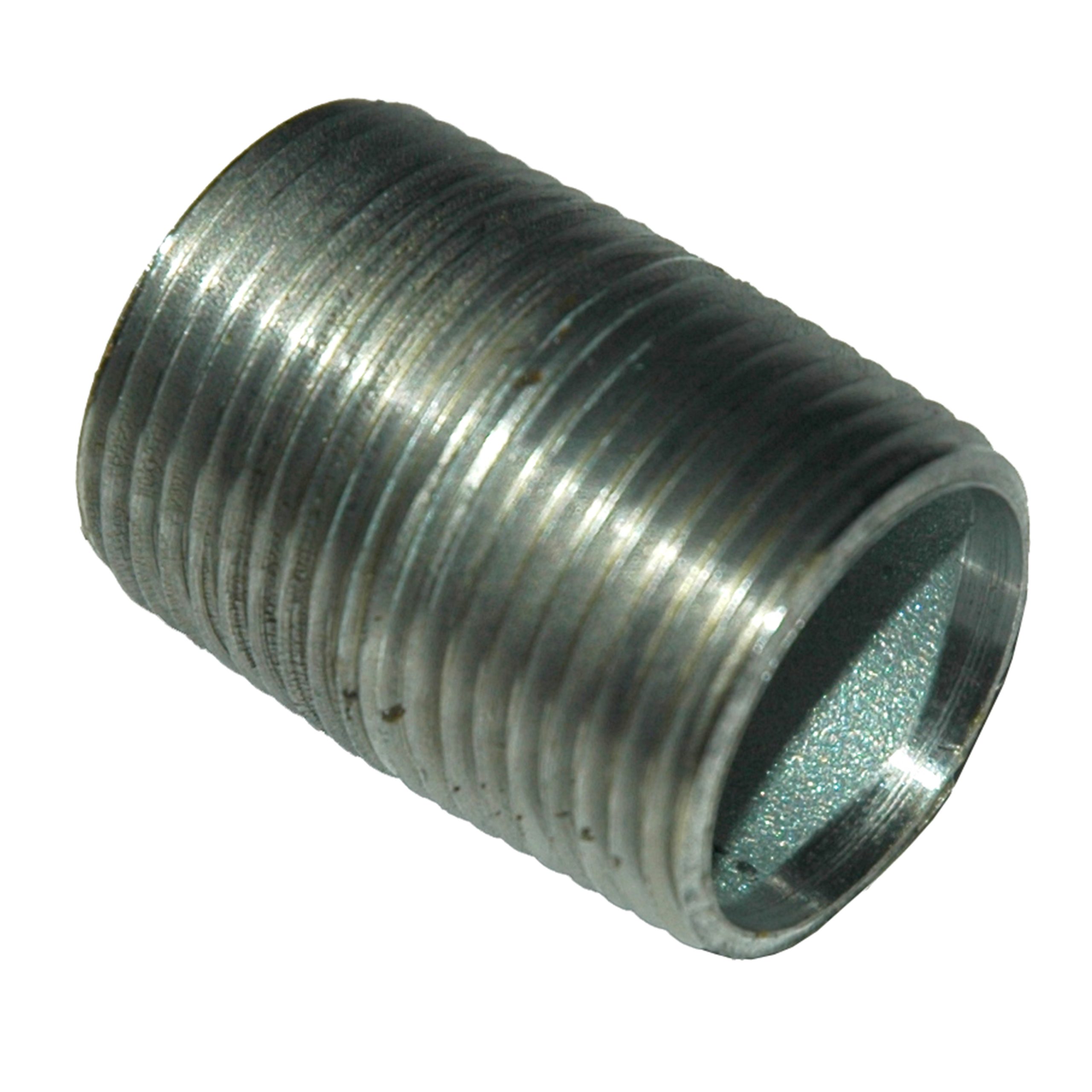 Pipe Nipple, 3/4" NPT, Close, Galvanized Steel - Image 1