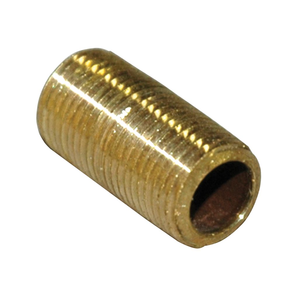 Pipe Nipple, 1/8" NPT, Close, Brass