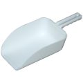 Scoop, Plastic, 82 oz, Flat Bottom Style, White In Color.