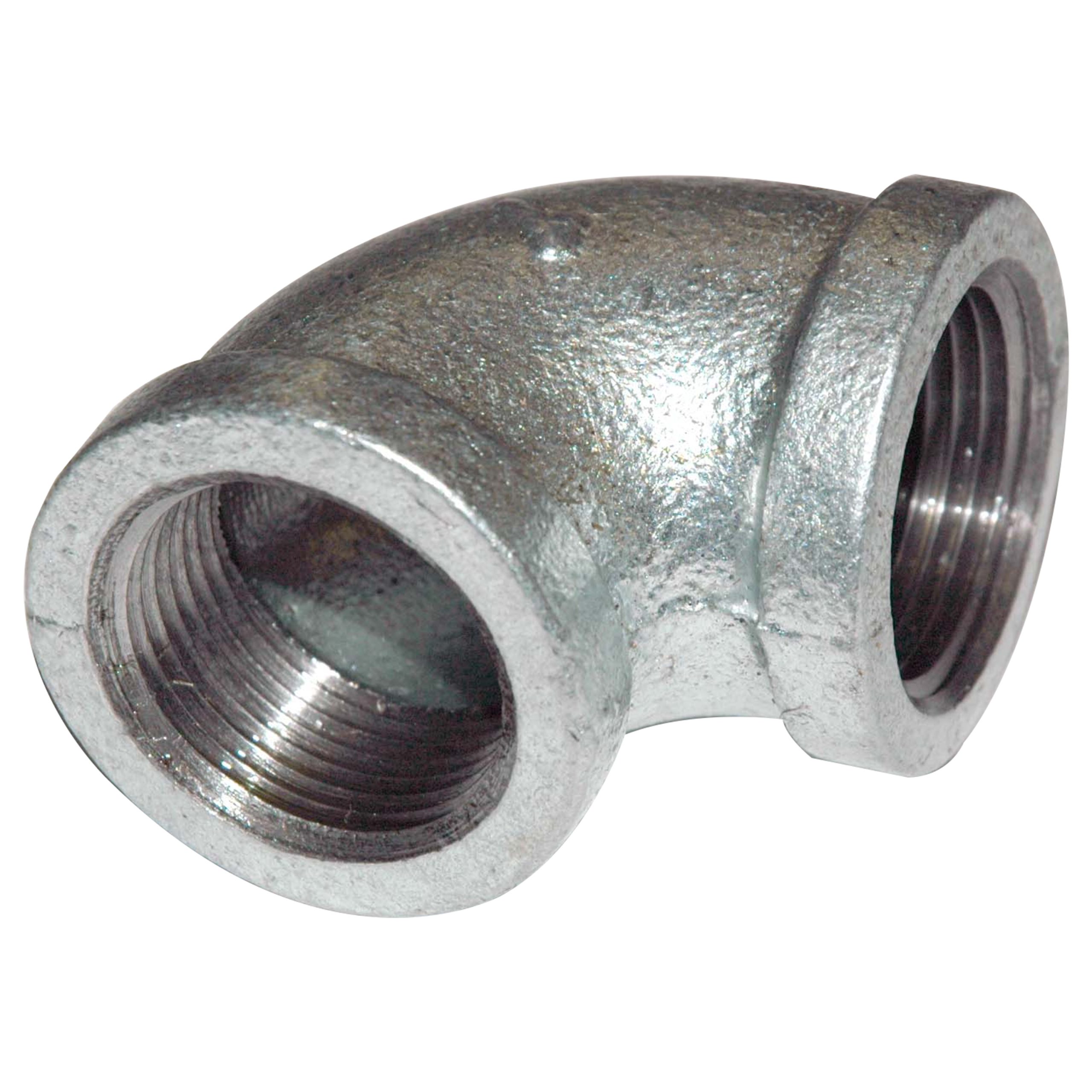 Elbow, 90 Degree, 1" NPT, Galvanized Steel - Image 1