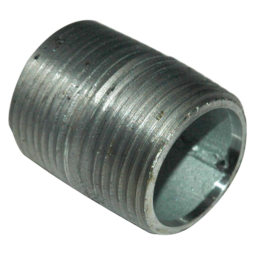 Pipe Nipple, 1" NPT, Close, Galvanized Steel