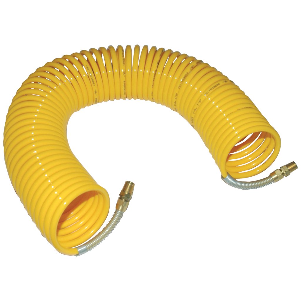 Air Hose, Nylon, Self-Coiling, 3/8" x 25'