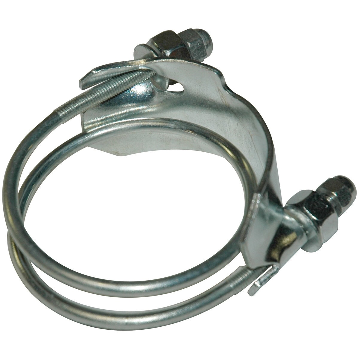 Spiral Double Bolt Hose Clamp, Counterclockwise, 1-1/2" - Image 1