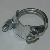 Spiral Double Bolt Hose Clamp, Counterclockwise, 1-1/2"