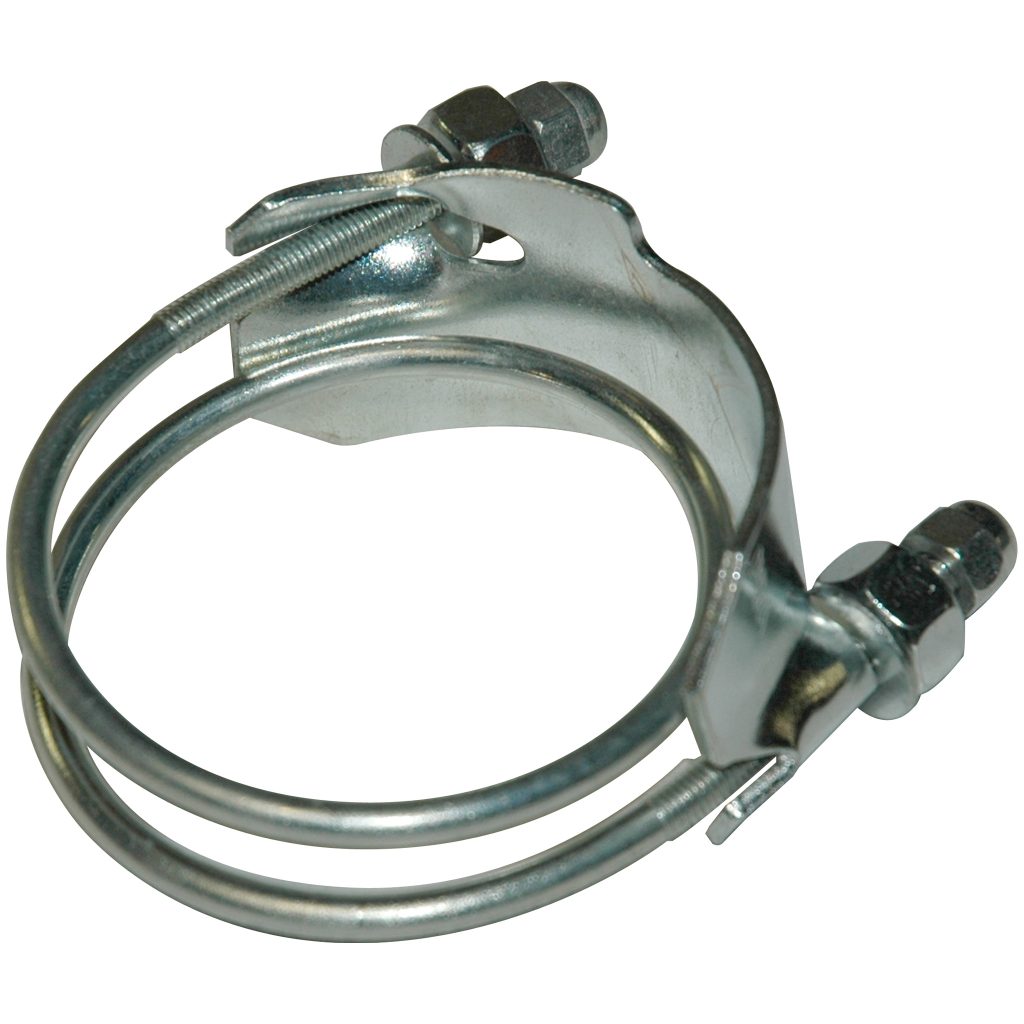 Spiral Double Bolt Hose Clamp, Counterclockwise, 2"
