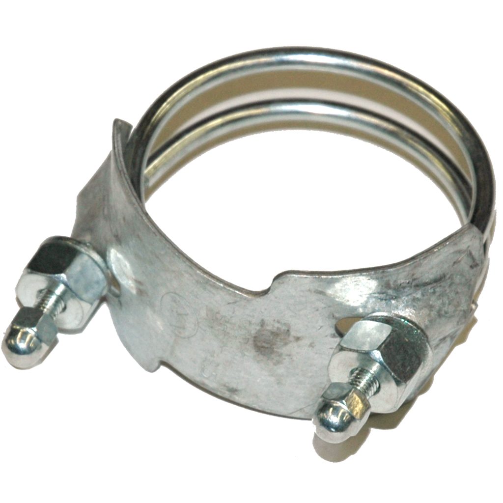Spiral Double Bolt Hose Clamp, Counterclockwise, 2-1/2"