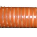 Hopper Dryer Hose, 2-Ply, Orange, 5″ ID, 12′ Long, Silicone Coated Fiberglass