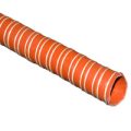 Hopper Dryer Hose, 2-Ply, Orange, 1" ID, 12' Long, Silicone Coated Fiberglass - Image 1