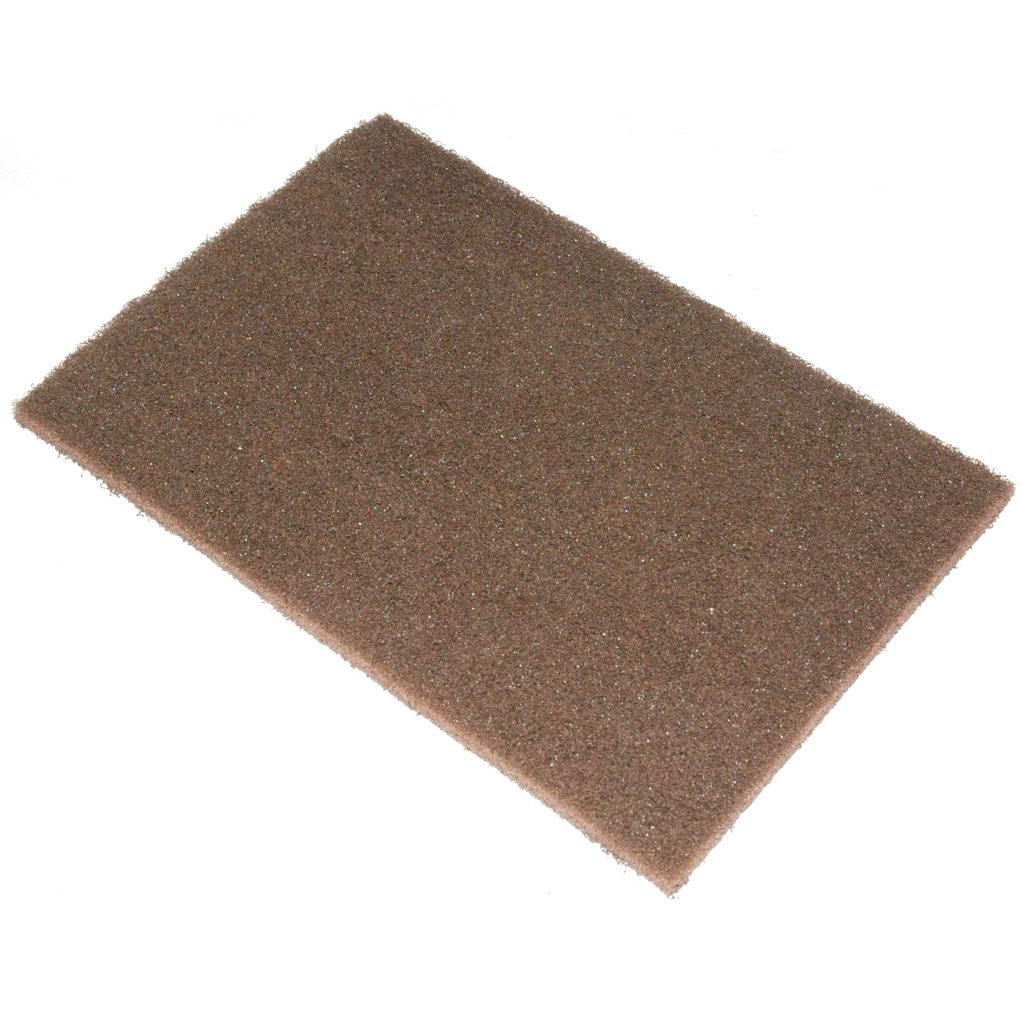 Cleaning Pad, 6" x 9", Brown, Heavy Duty