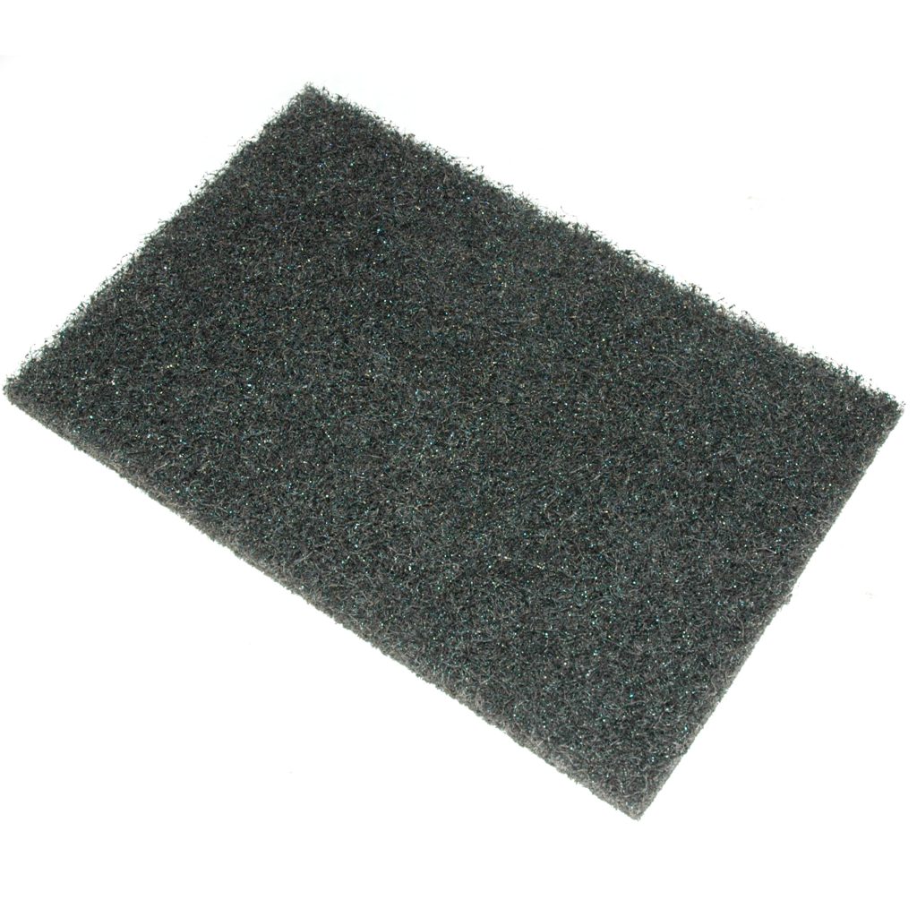 Cleaning Pad, 6" x 9", Black, Stainless
