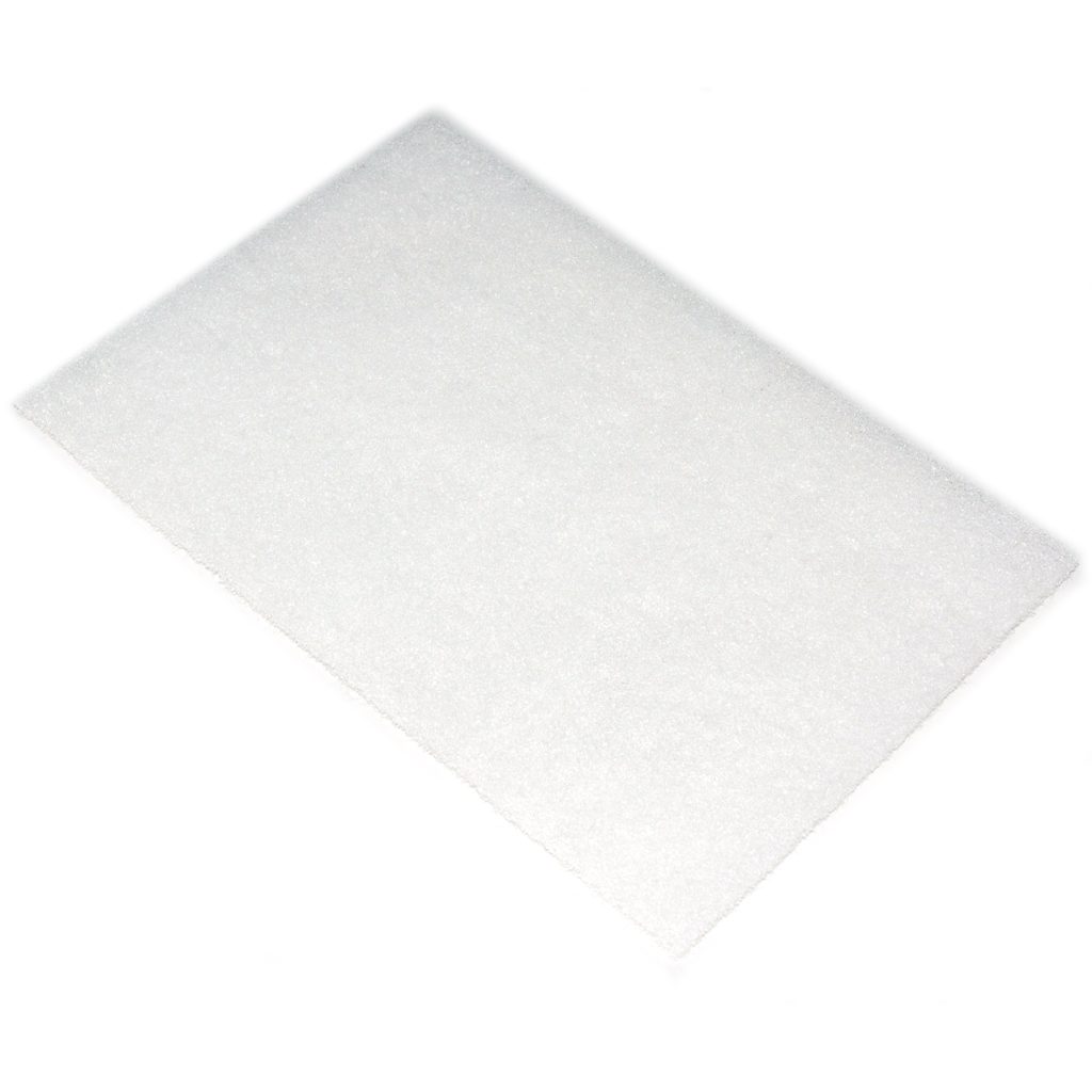Cleaning Pad, 6" x 9", White, Light Duty