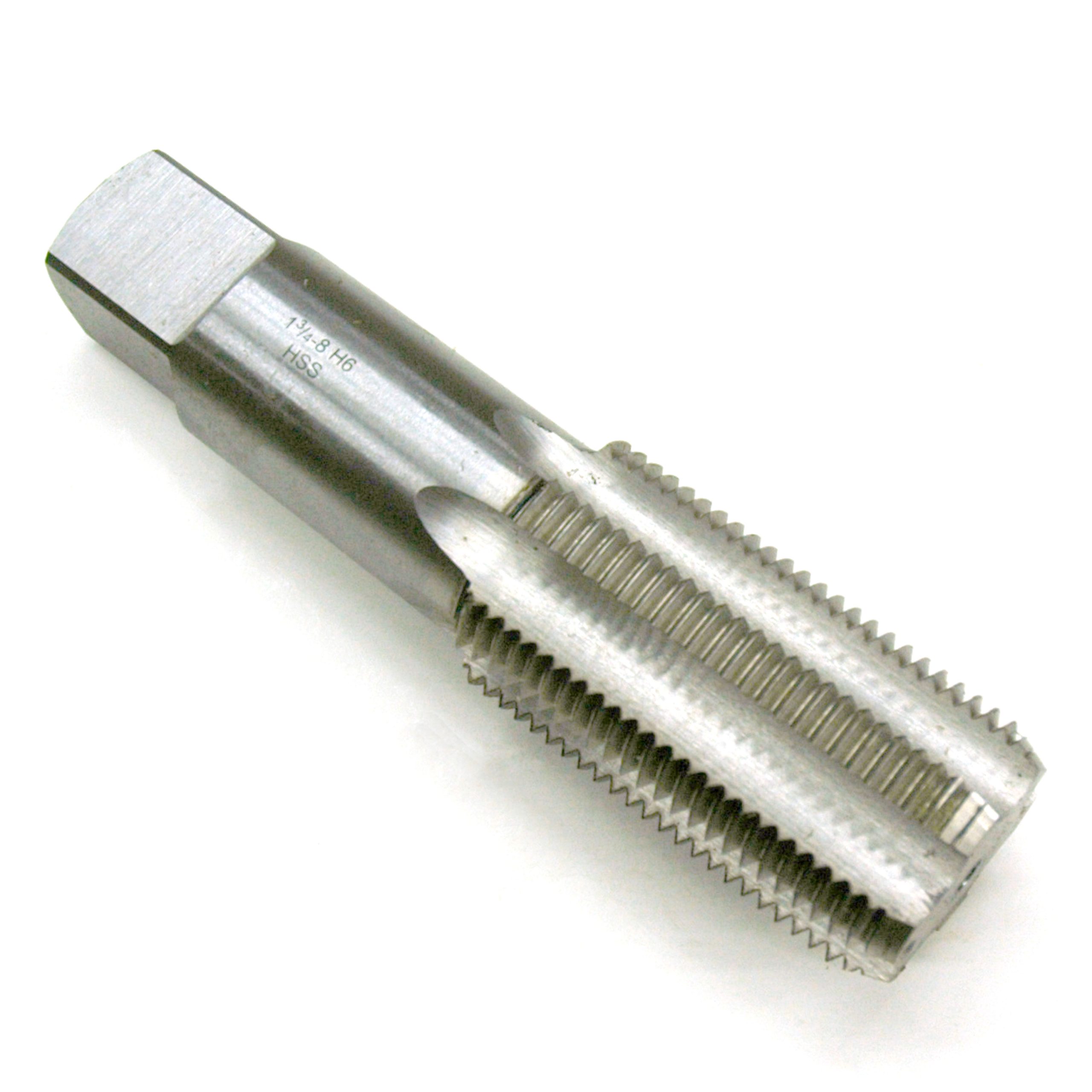Hand Tap, Right Hand, Bottoming Style, High Speed Steel (HSS), 1-3/4"-8 Thread Size - Image 1