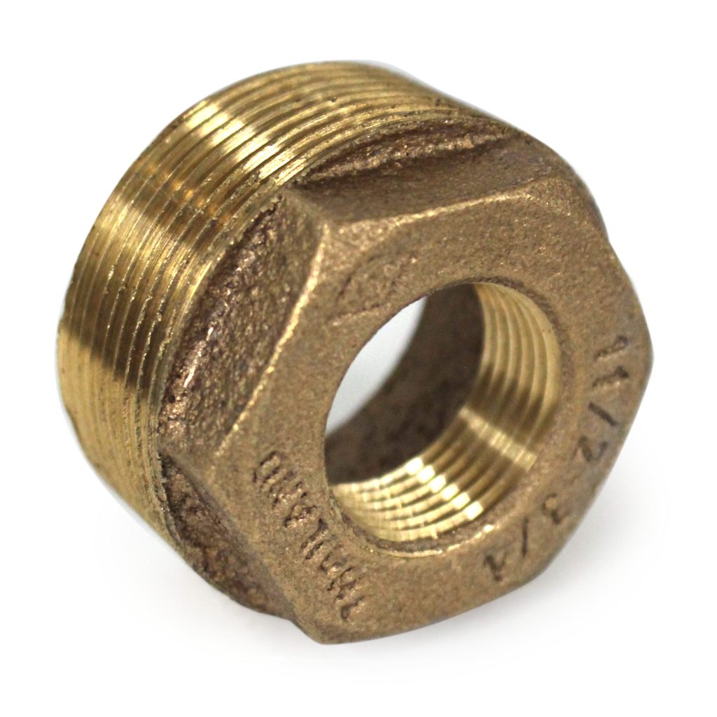 Bushing, Hex, 1-1/2" x 3/4" NPT, Bronze