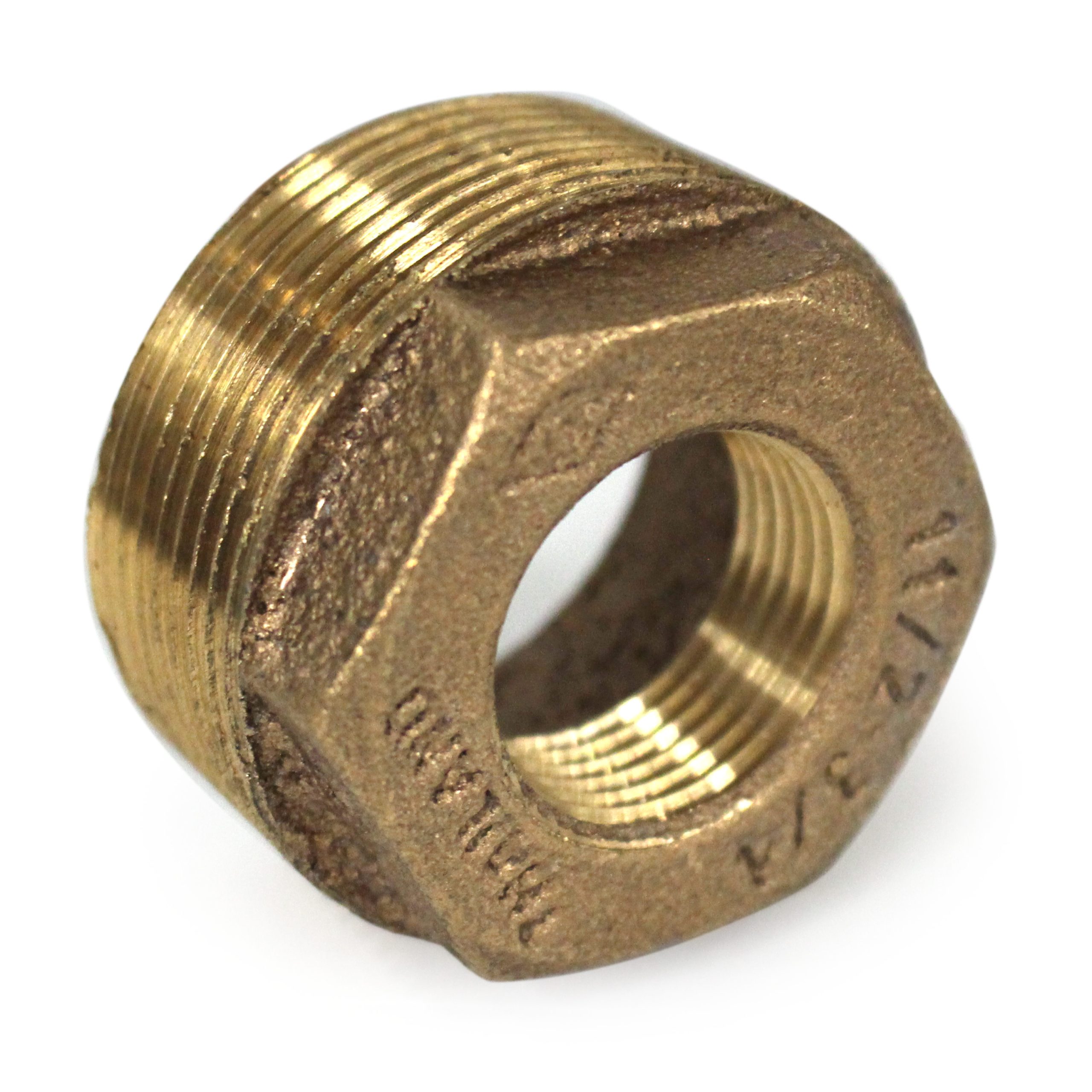 Bushing, Hex, 1-1/2" x 3/4" NPT, Bronze - Image 2