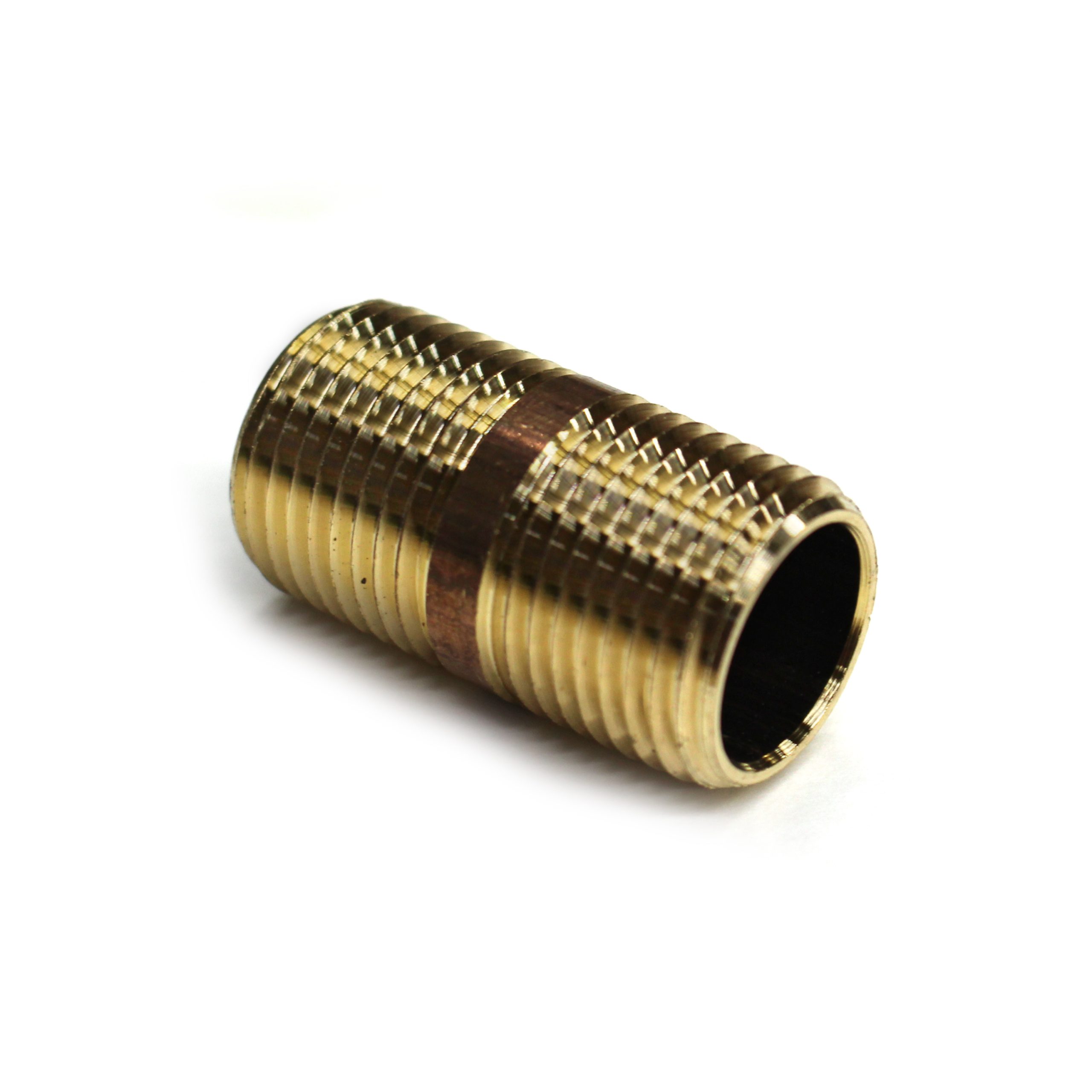Pipe Nipple, 1/2" NPT, 1-1/2" Length, Brass - Image 1