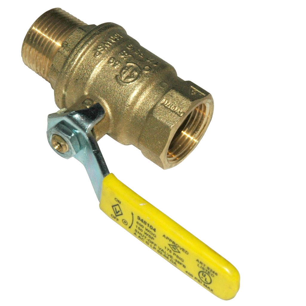 Ball Valve, 3/4" Male x 3/4" Female NPT Full Port, Brass