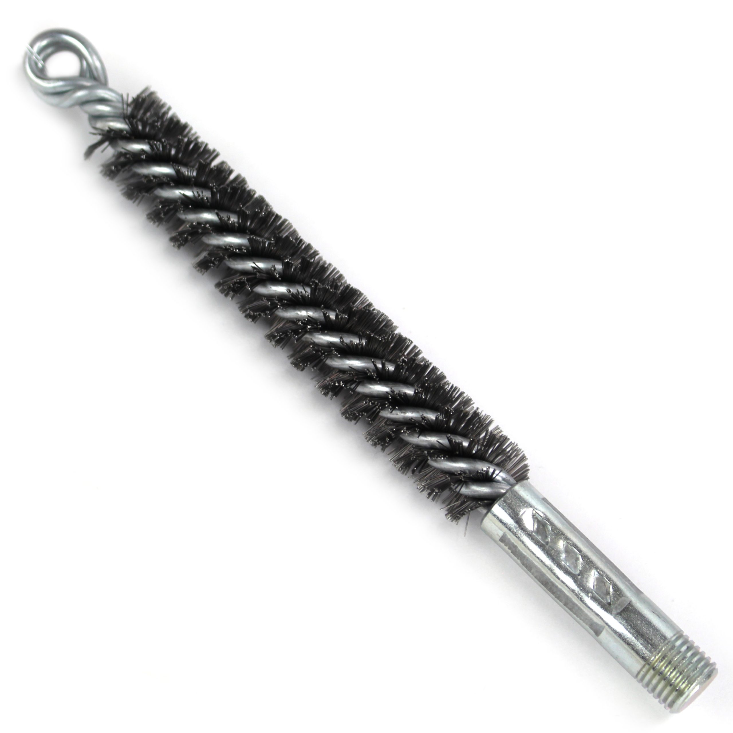Brush, Heavy Duty Barrel, 20mm OD, High Carbon Steel, Double Stem And Spiral - Image 1