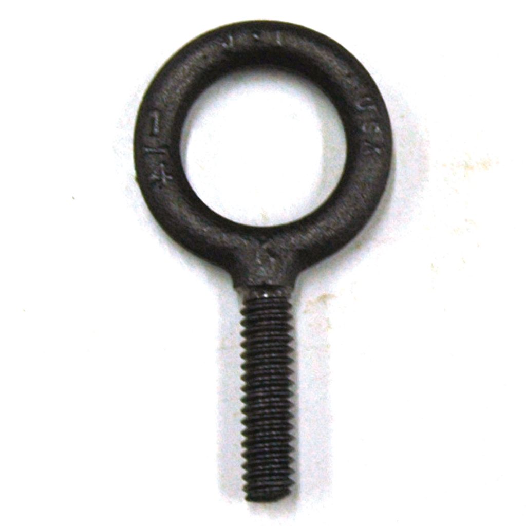 Eyebolt, 500 lb. Capacity, Standard, Non-Shouldered, Forged Steel, 1/4"-20 Thread Size