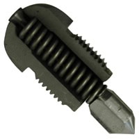 Shutoff Nozzle, Tip, 1-1/2" OAL, 7/8"-14 Thd, 3/4" Radius, 3/16" Orifice, with Spring Loaded Shutoff
