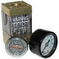 Flowmeter, 3/8″ NPT, 8.0 gpm, Brass, Thermometer and Pressure Gauge (100 psi)