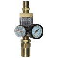Flowmeter, 1/2″ NPT, 8.0 gpm, Brass, Thermometer, Pressure Gauge (100 psi), QD’s