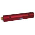 Manifold, Red Aluminum, (2) 3/4″ Inlets and (6) 3/8″ Ports, with (1) Bronze End Plug