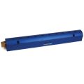 Manifold, Blue Aluminum, (2) 1-1/2″ Inlets and (10) 1/2″ Ports, with (1) Bronze End Plug