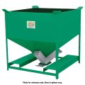Mobile Storage Hopper, Heavy Duty 20 cu ft, 60° Hopper Slope