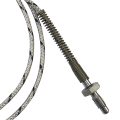 Thermocouple, Nozzle/Bolt Style, Type J, 1/4″-28 Thread, 3/16″ Tip, 48″ SS Leads, Spade Lugs, Ungrounded