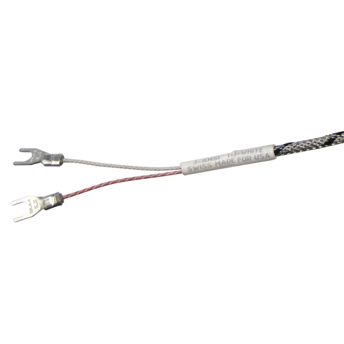 Thermocouple, Washer Style, 3/16" ID, Type J, 144" SS Leads, Spade Lugs, Grounded - Image 3