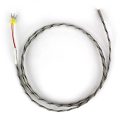 Thermocouple, Probe Style, Type J, 3/16″ x 1″ Tip, 48″ SS Braided Lead with Spade Lugs, Grounded