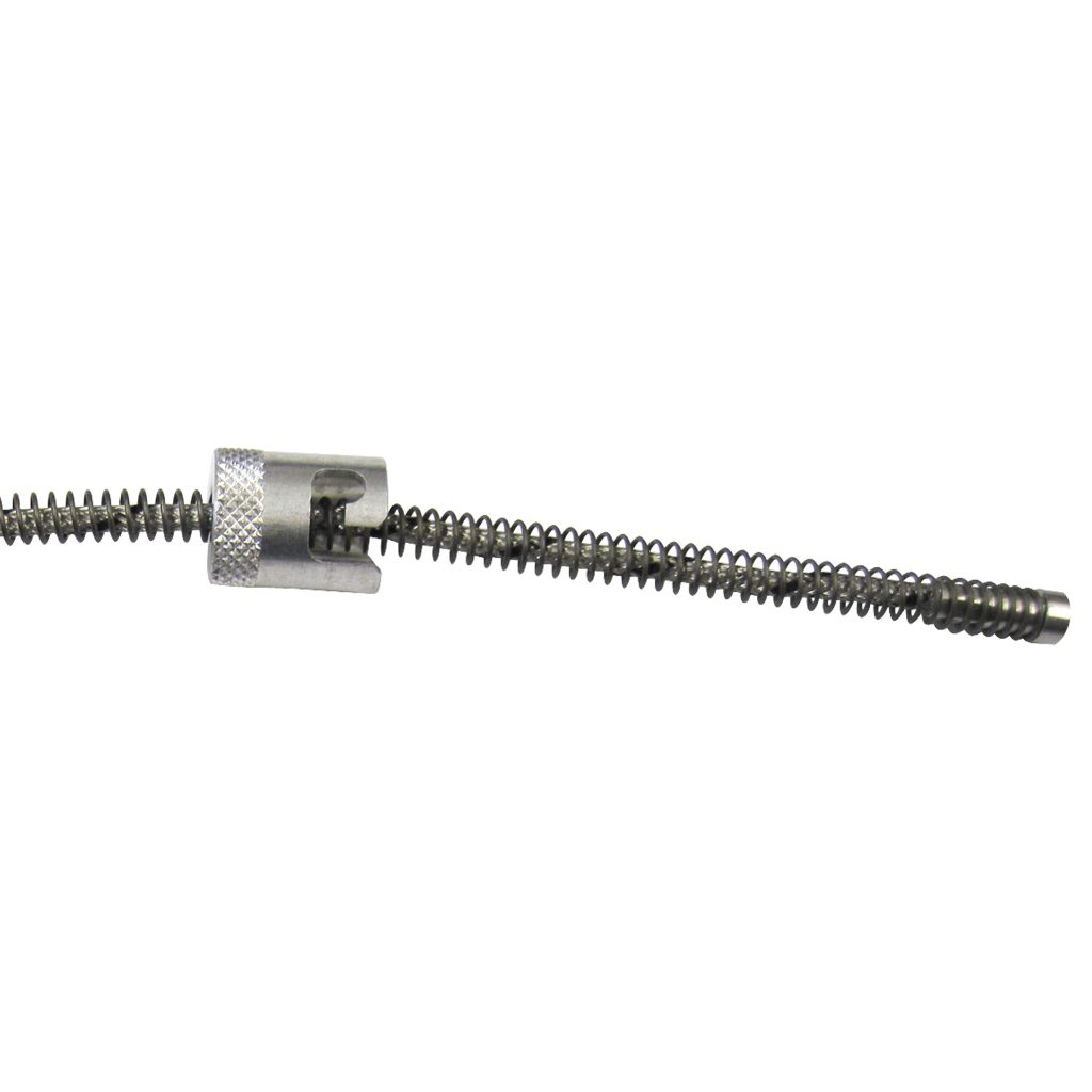 Thermocouple, Variable Depth, 1"-12", Straight, 1/4" Tip, Type J, 48" SS Leads, Spade Lugs, Grounded