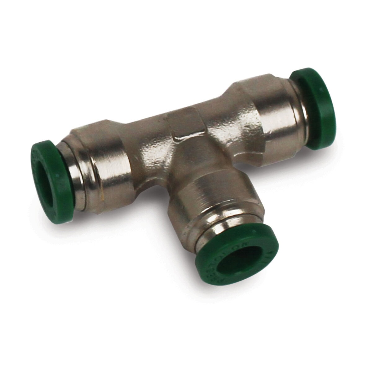 Push to Connect Tube Fitting, Union Tee, 1/4" OD Tube to 1/4" OD Tube - Image 1