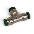 Push to Connect Tube Fitting, Union Tee, 1/4″ OD Tube to 1/4″ OD Tube