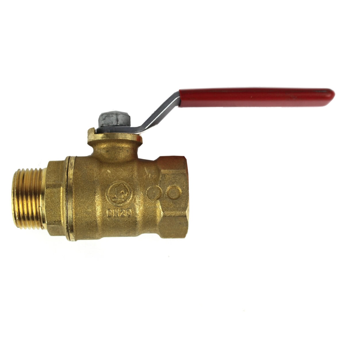 Ball Valve, 3/4" Male x 3/4" Female NPT Low Profile Stem, Brass - Image 2