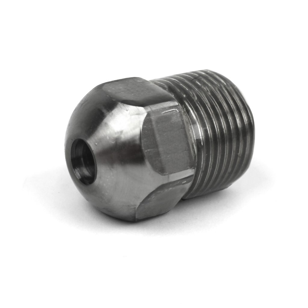 Nozzle Tip, MAXX Flow, GP, 1-3/4" OAL, 1-1/4"-12 Thd, 3/4" Rear Opening, 1/2" Radius, 1/8" Orifice